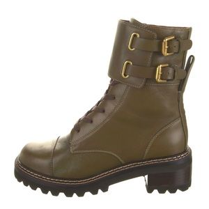 See by Chloe Mallory Boot in Olive size 38 (8). Nearly new. Gorgeous boots!